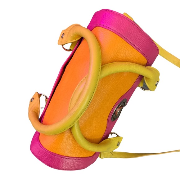 EUC Bodhi Handbag Crossbody bag | Pink, Orange and Yellow Leather - Picture 5 of 6